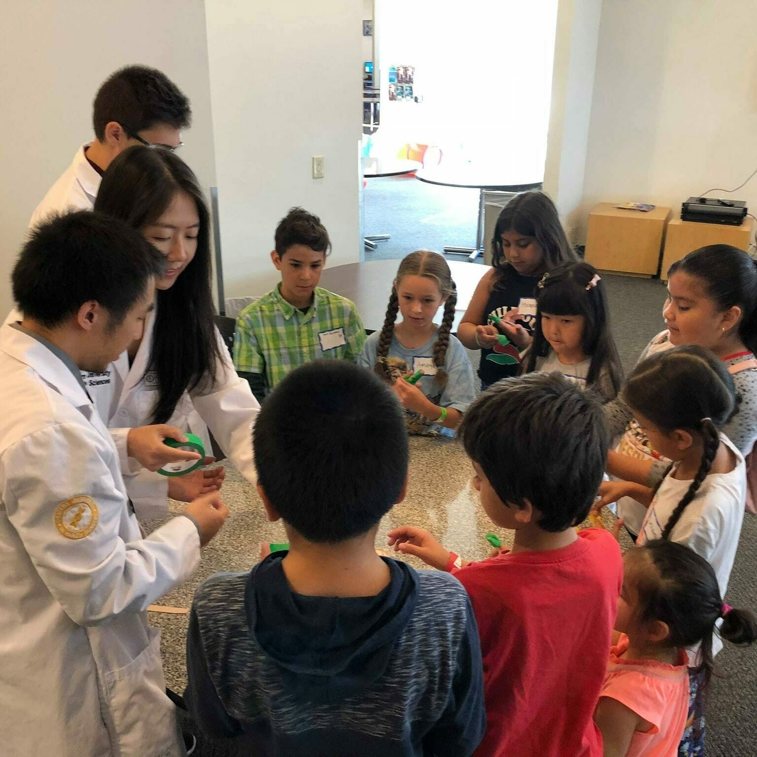 Students in academy setting