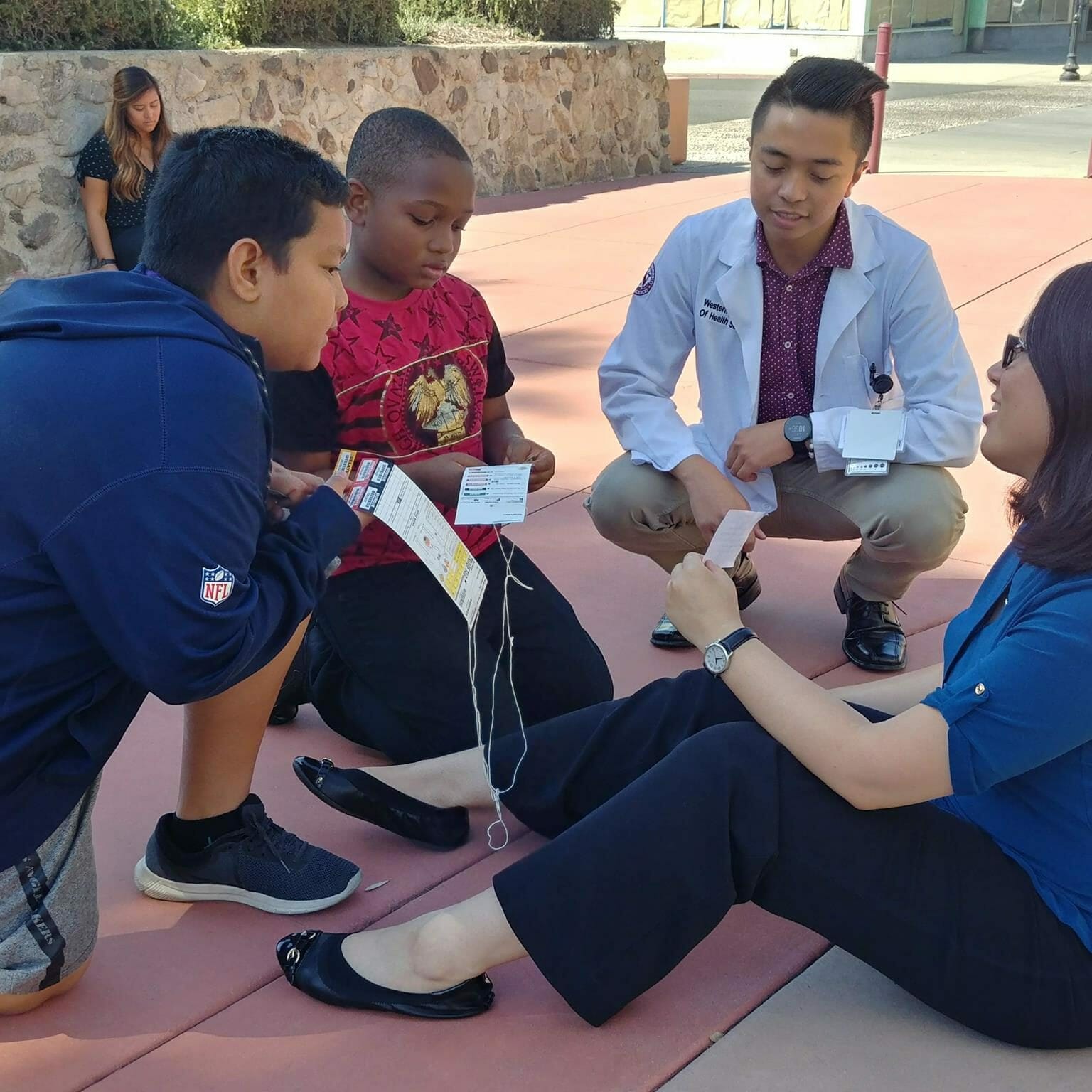 Students in academy setting