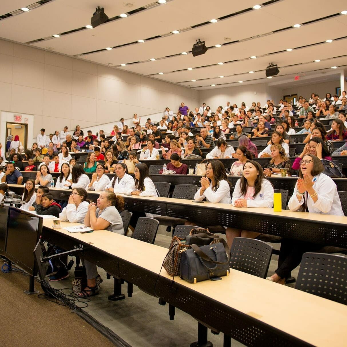 Students in academy setting