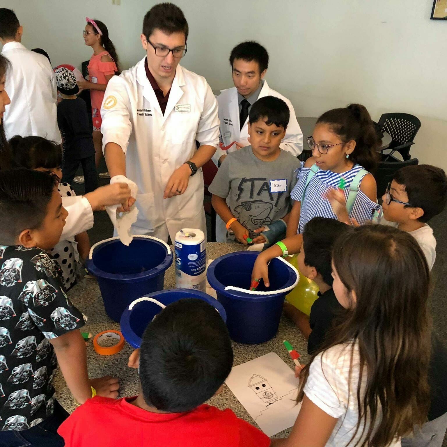 Students in academy setting