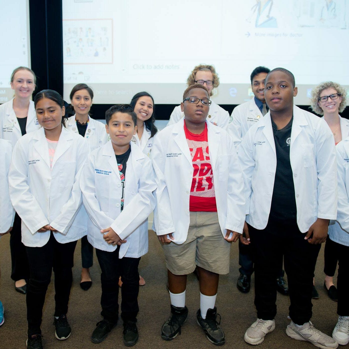 Students in academy setting