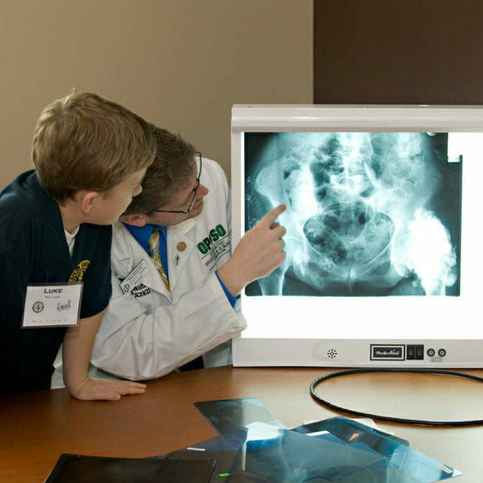 Students in academy setting