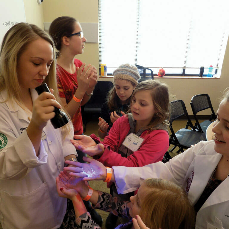 Students in academy setting