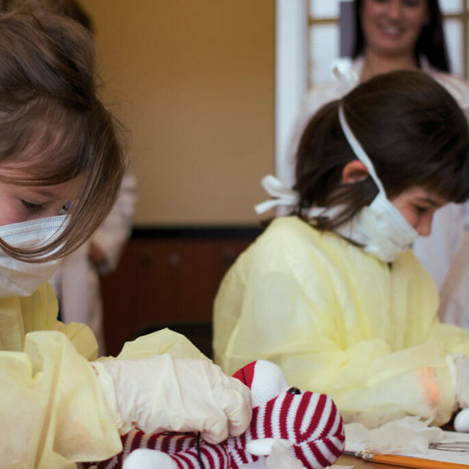 Students in academy setting